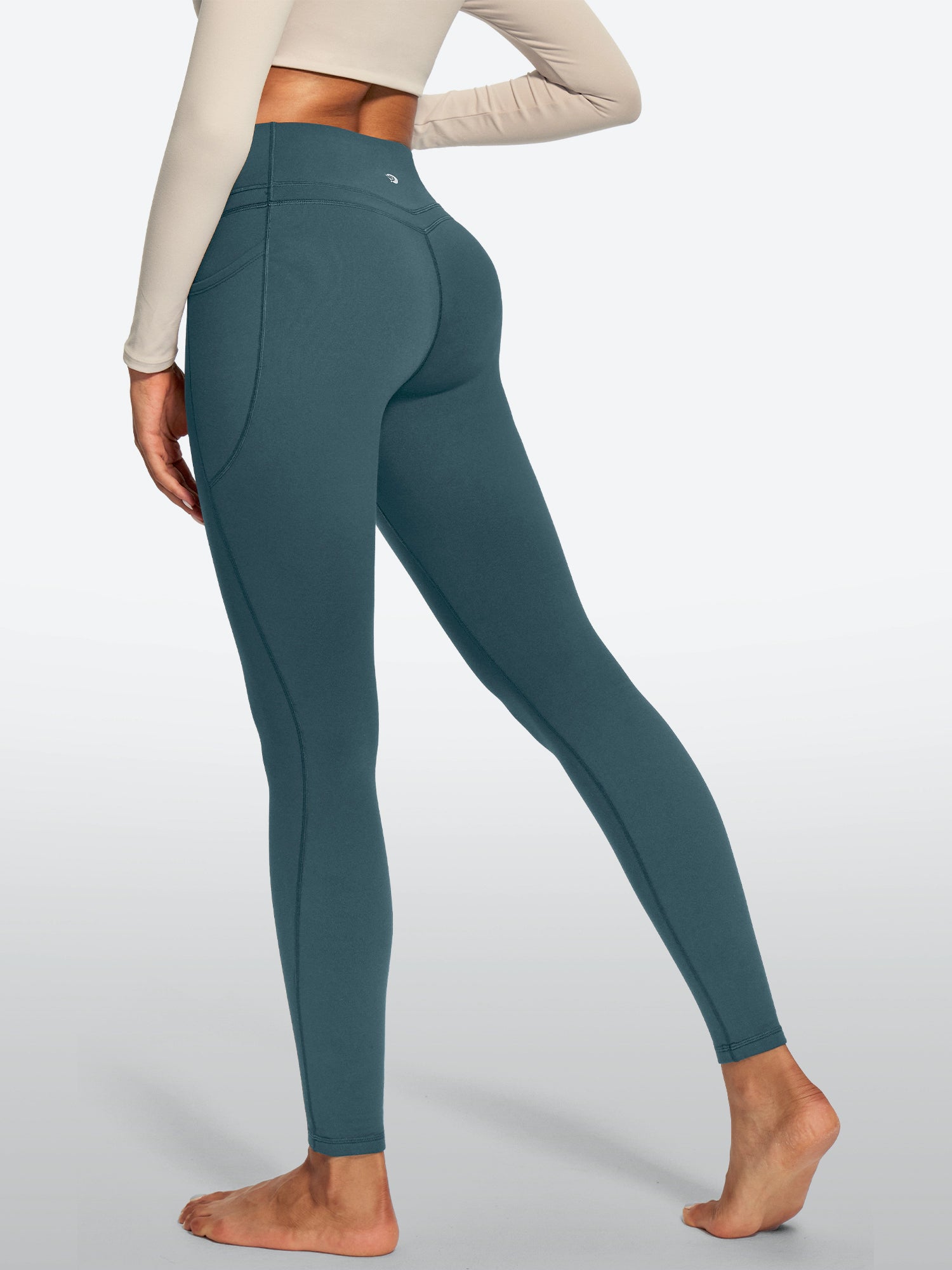 IUGA Heatlab® Sandwich Waistband Fleece Lined No Front Seam Leggings
