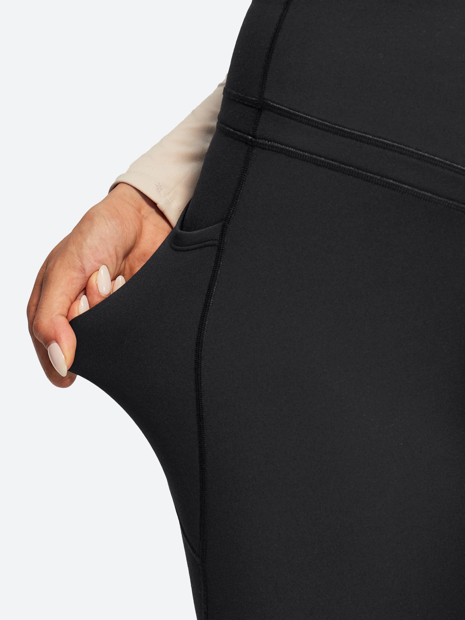 IUGA Heatlab® Sandwich Waistband Fleece Lined No Front Seam Leggings