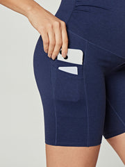 IUGA Maternity Shorts Over The Belly With Pockets-Navy