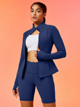 IUGA FlexTight Full Zip Lightweight Running Track Jacket With Thumbholes