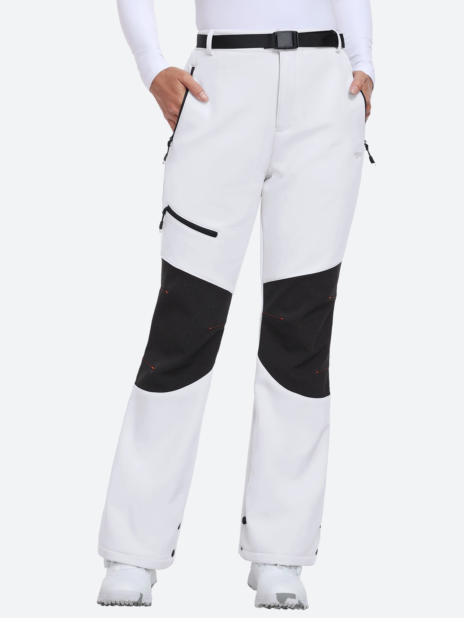 IUGA Waterproof Insulated Softshell Winter Fleece Lined Snow Pants - IUGA