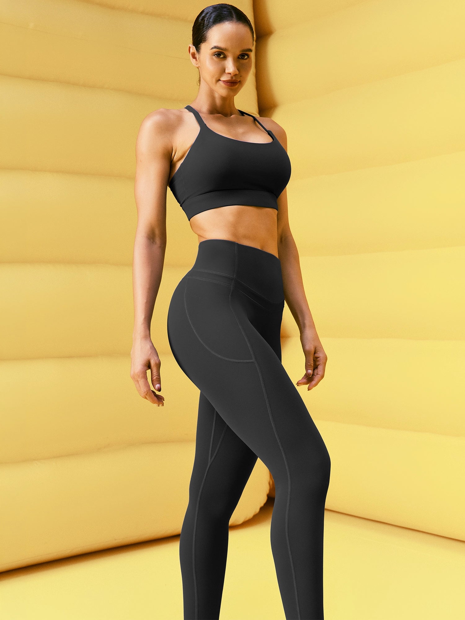 IUGA ButterLab® High-Waist Scrunch Butt No Front Seam Leggings With Pockets