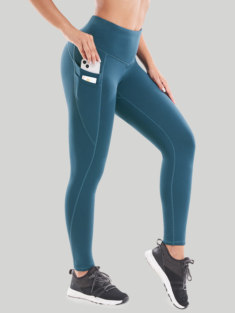IUGA HeatLAB™ Fleece Lined Leggings With Pockets - Grey / XS