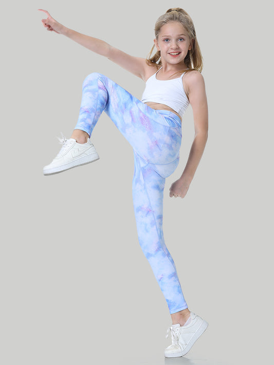 IUGA Girl's Athletic Leggings With Pockets Starry