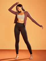 IUGA Heatlab® Sandwich Waistband Fleece Lined No Front Seam Leggings
