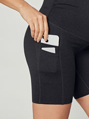 IUGA Maternity Shorts Over The Belly With Pockets-Charcoal