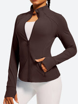 IUGA FlexTight Full Zip Lightweight Running Track Jacket With Thumbholes