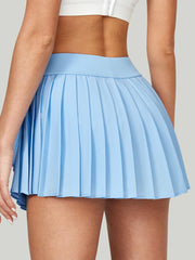 IUGA High Waist Pleated Tennis Skirts sky blue