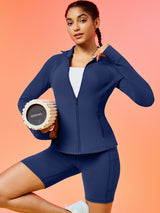 IUGA FlexTight Full Zip Lightweight Running Track Jacket With Thumbholes