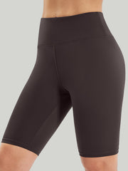 IUGA High Waist Biker Shorts with Inner Pocket coffee