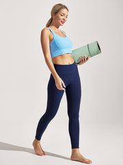 IUGA High Waist Tummy Control Leggings With Pockets navy blue
