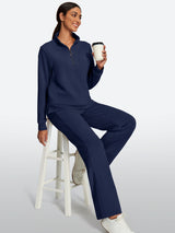 IUGA 2 Piece Outfits Wide Leg Pants Lounge Set