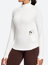 IUGA Turtleneck Long Sleeve Fleece Lined Thermal Shirts With Pockets
