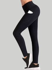 IUGA Fleece Lined Leggings With Pockets black