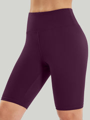 IUGA High Waist Biker Shorts with Inner Pocket dark violet
