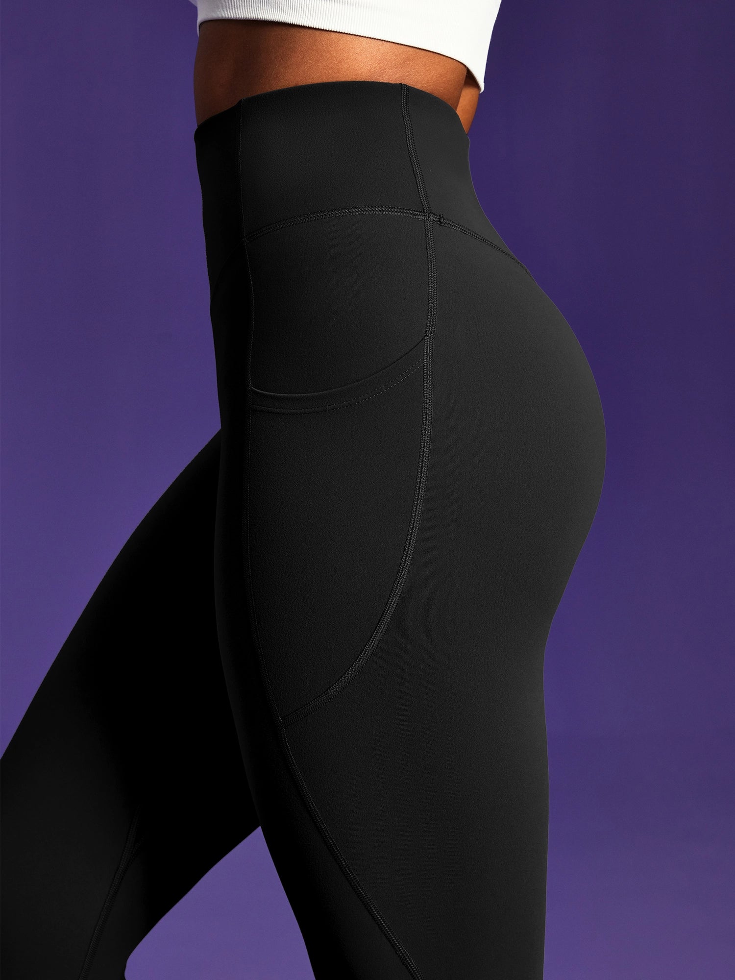 IUGA PowerTight Sandwich Scrunch Butt Lifting No Front Seam Compression Leggings With Pockets