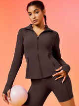 IUGA FlexTight Full Zip Lightweight Running Track Jacket With Thumbholes