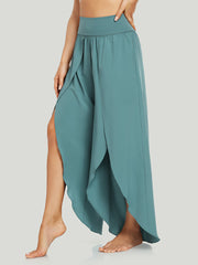 IUGA High Split Quick Dry Flowy Pants for Women green