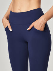 IUGA High Waisted Bootcut Yoga Pants With 4 Pockets dark blue