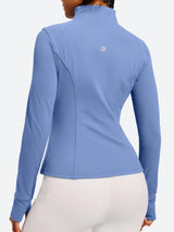IUGA FlexTight Full Zip Lightweight Running Track Jacket With Thumbholes