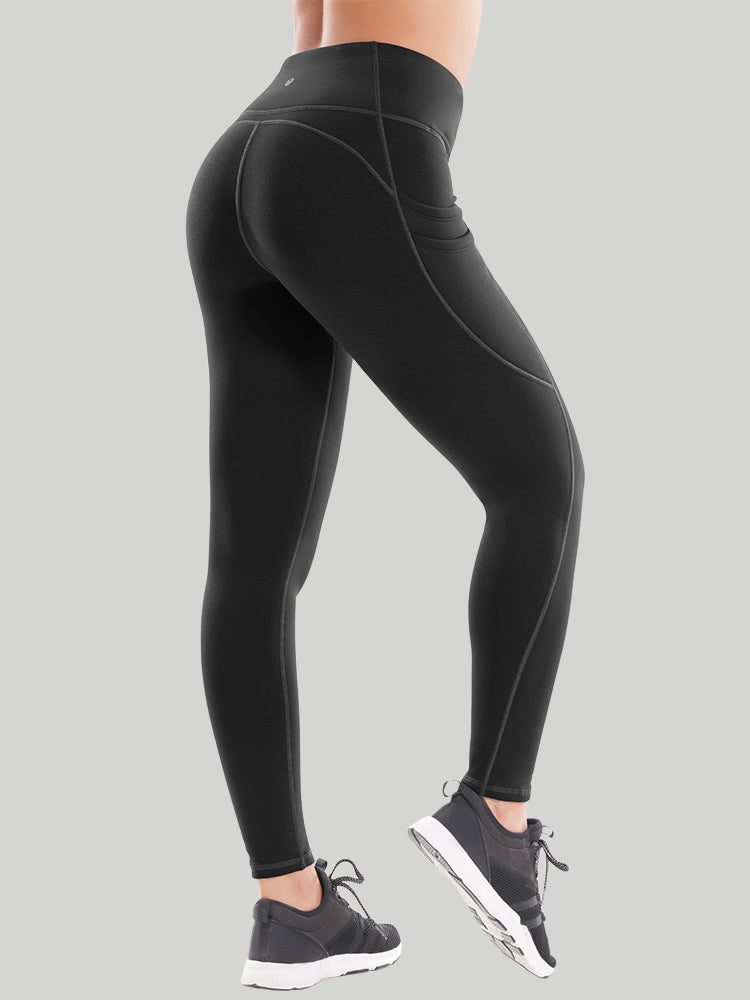 IUGA Fleece Lined Water Resistant Double Pocket Leggings