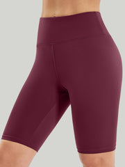 IUGA High Waist Biker Shorts with Inner Pocket maroon