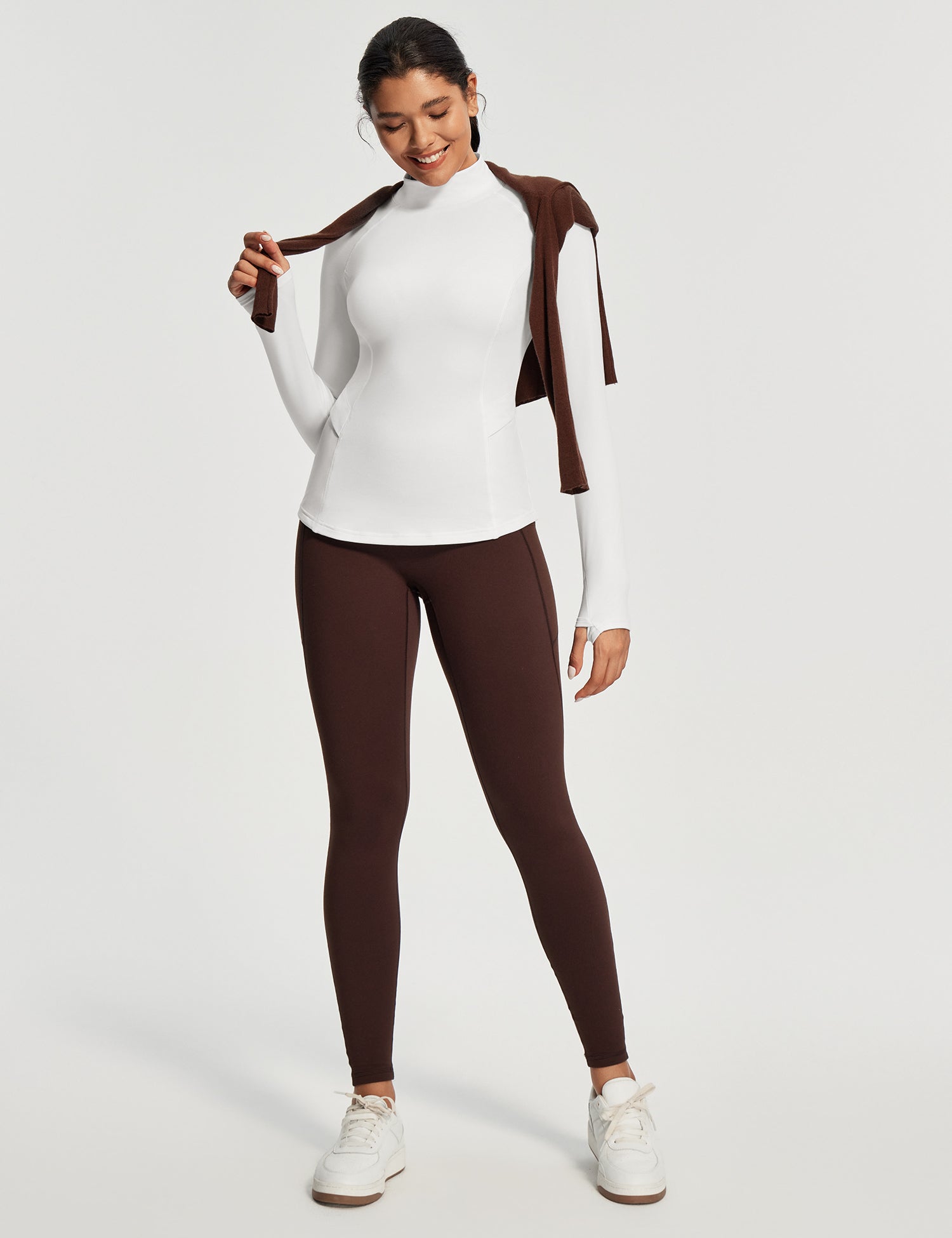 IUGA Turtleneck Long Sleeve Fleece Lined Thermal Shirts With Pockets - IUGA