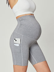 IUGA Maternity Shorts Over The Belly With Pockets gray