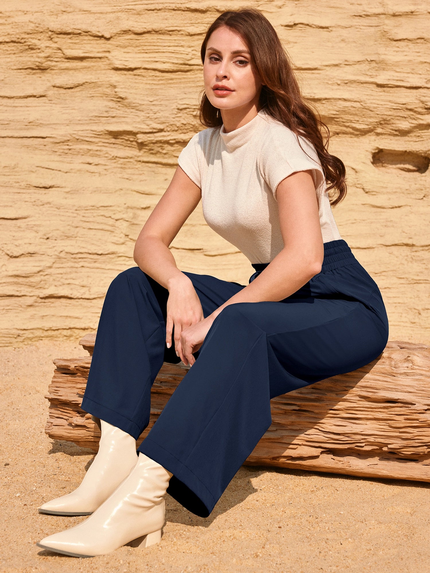 IUGA UPF 50+ Quick-Dry Wide Leg Flowy Pants 28‘’/30‘’ - IUGA