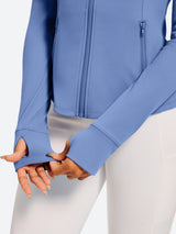 IUGA FlexTight Full Zip Lightweight Running Track Jacket With Thumbholes