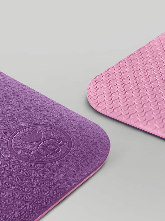 IUGA Eco-Friendly TPE Yoga Mat With Alignment Line purple/pink