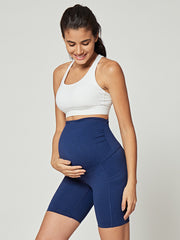 IUGA Maternity Shorts Over The Belly With Pockets-Navy