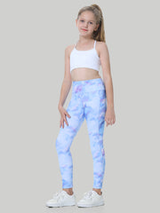 IUGA Girl's Athletic Leggings With Pockets Starry