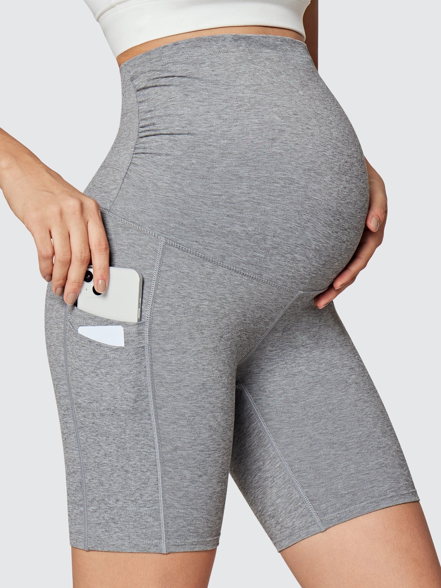 Pps Pockets IUGA Maternity Shorts Over The Belly With Pockets | Affordable Yoga ...
