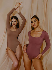 IUGA ButterLAB™ Long Sleeve Square Neck Bodysuits for Women