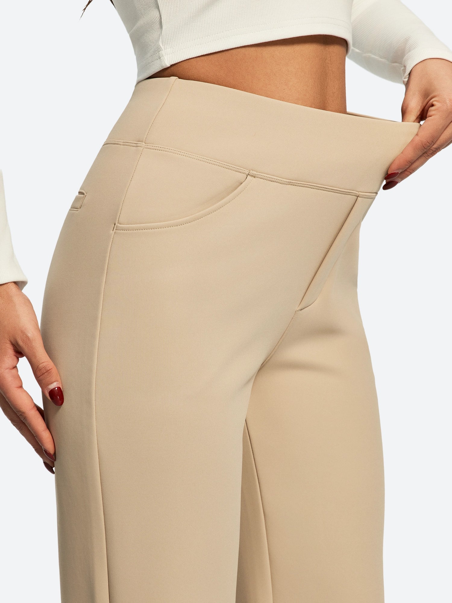 IUGA Fleece Lined Wide Leg Yoga Pants With Pockets | Affordable Yoga Leggings & Activewear by IUGA