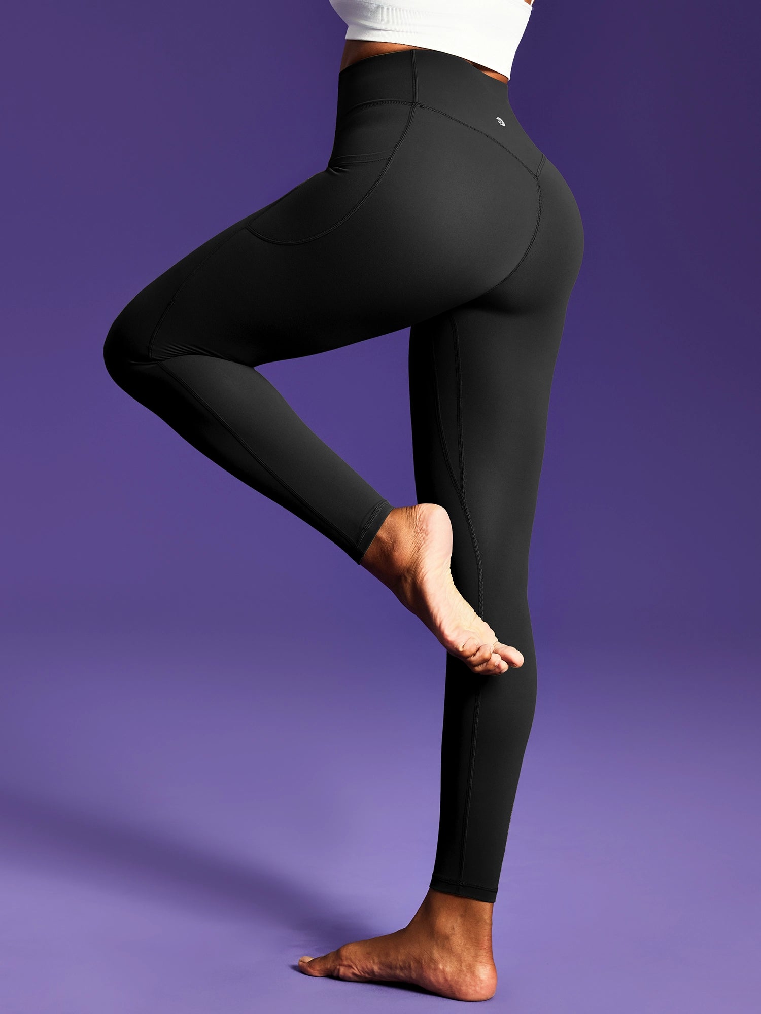 IUGA PowerTight Sandwich Scrunch Butt Lifting No Front Seam Compression Leggings With Pockets