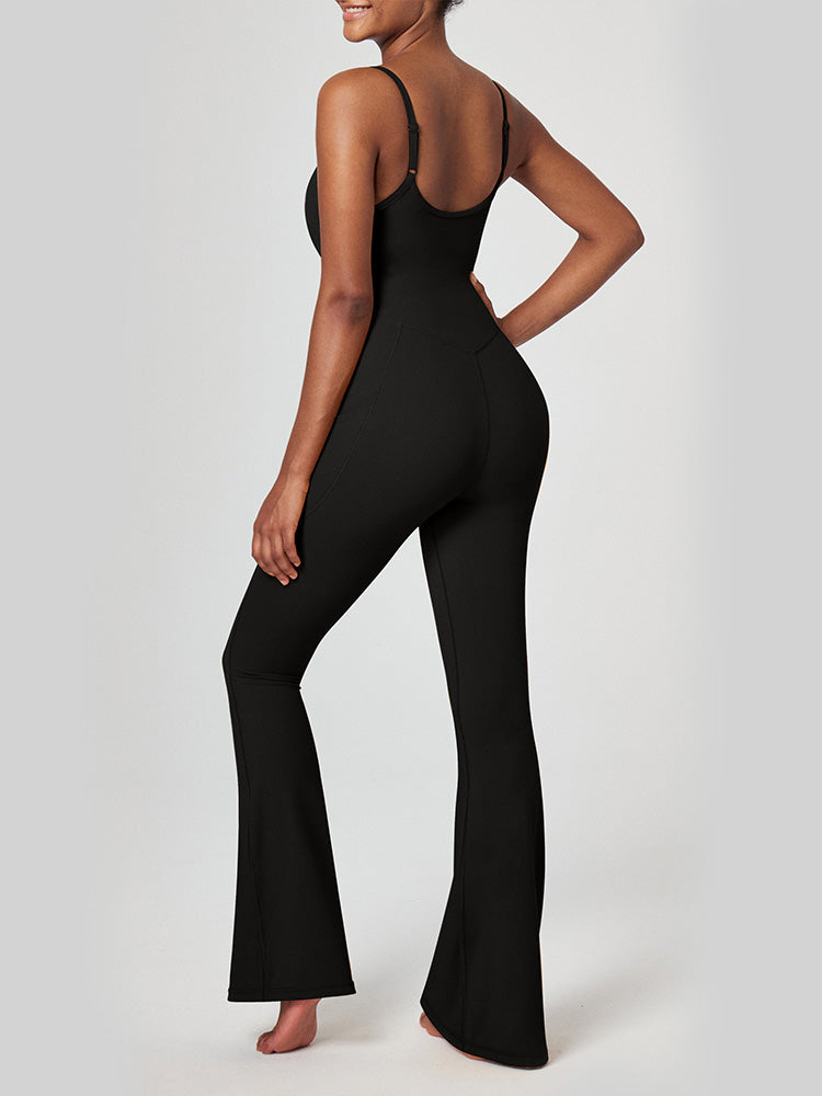 IUGA Flare Jumpsuits for Women with Built-in Bra