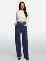 IUGA Fleece Lined Wide Leg Yoga Pants With Pockets | Affordable Yoga Leggings & Activewear by IUGA