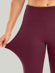 IUGA High Waist Biker Shorts with Inner Pocket maroon