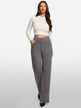 IUGA Fleece Lined Wide Leg Yoga Pants With Pockets | Affordable Yoga Leggings & Activewear by IUGA