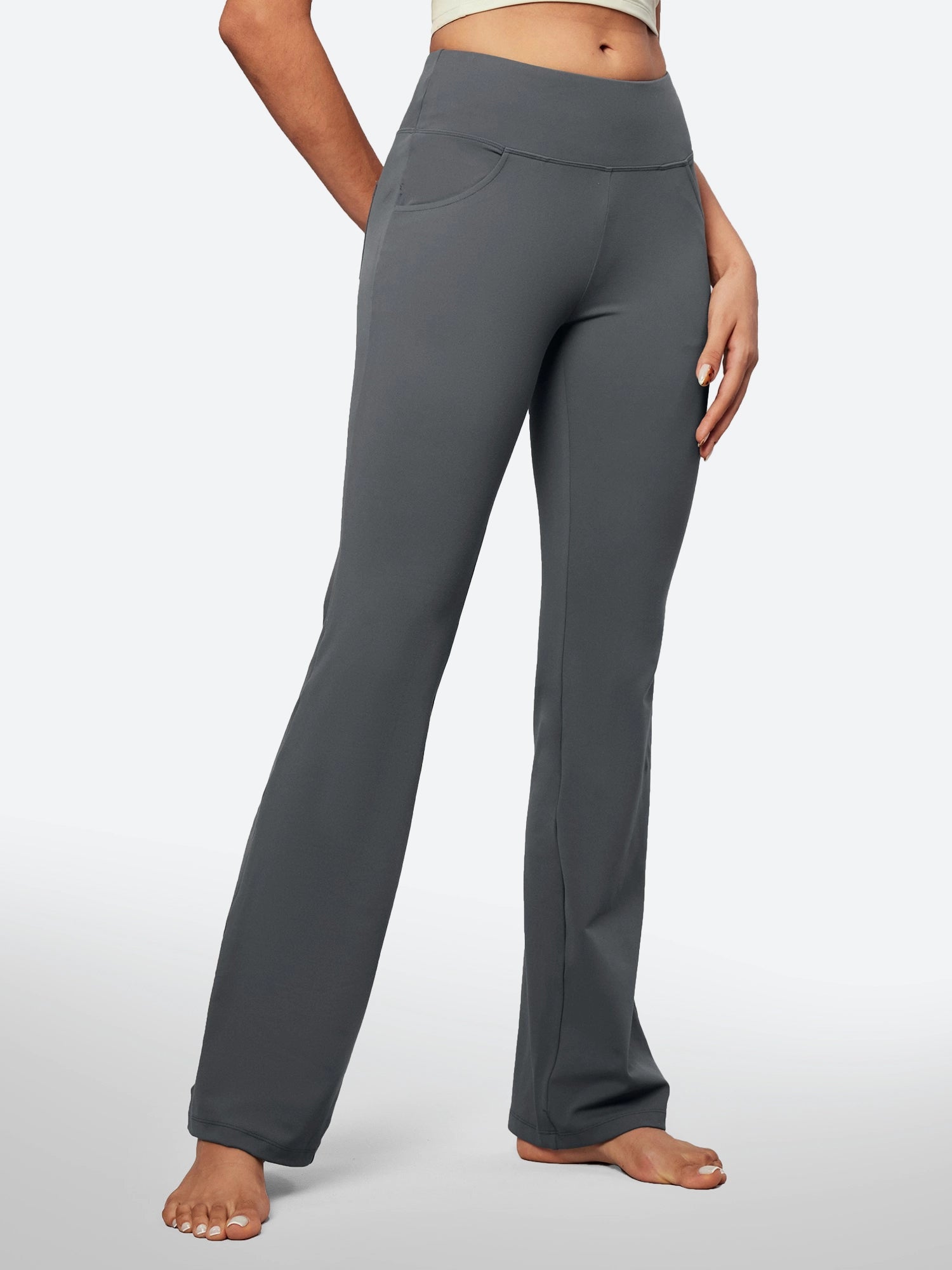 IUGA Over-Belly Maternity Pants Stretchy Work Pants With Pockets