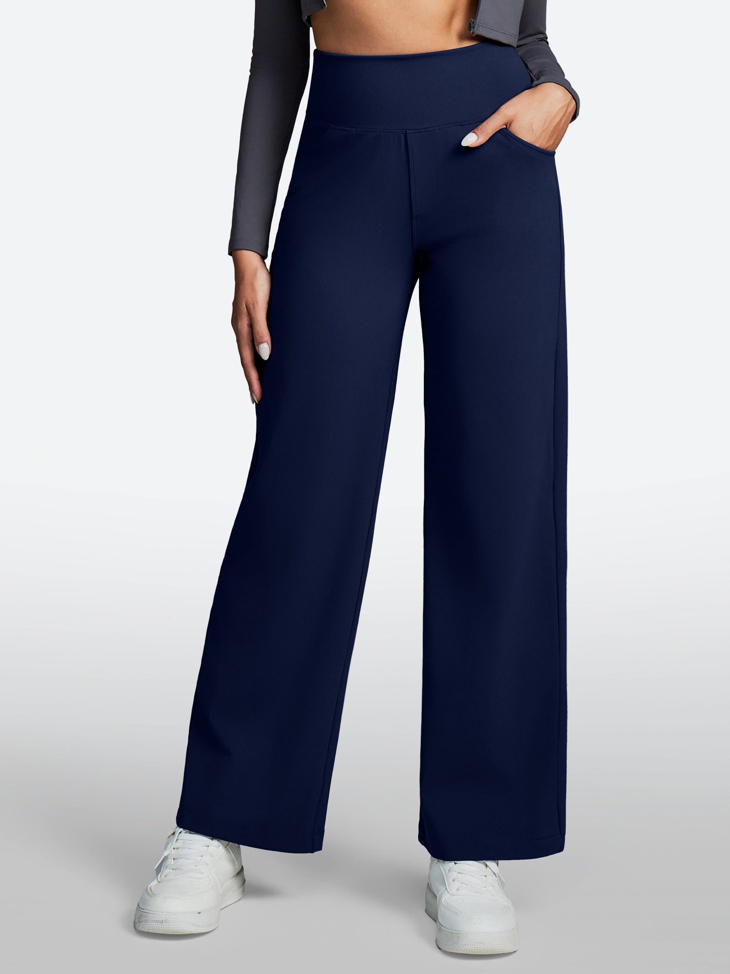 IUGA High Waisted Wide Leg Yoga Dress Pants With Pockets