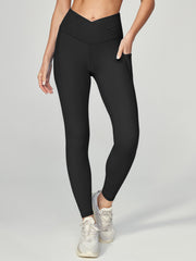 IUGA SupCream V Cross Waist Leggings With Pockets