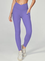 IUGA SupCream V Cross Waist Leggings With Pockets