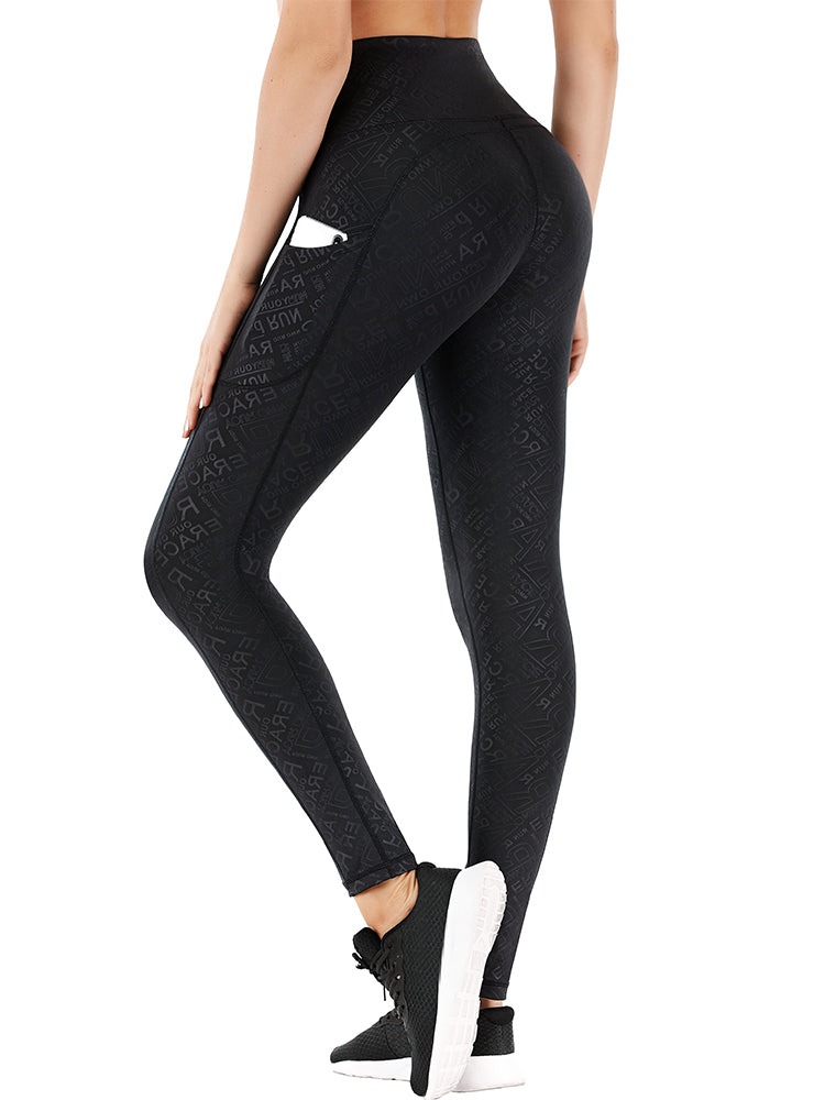 IUGA Leggings with Pockets for Women High Waisted Printed Yoga Pants