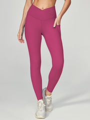 IUGA SupCream V Cross Waist Leggings With Pockets