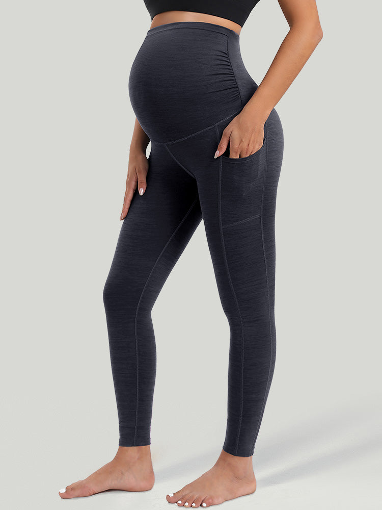 IUGA Supcream Buttery-soft Maternity Legging With Pockets charcoal