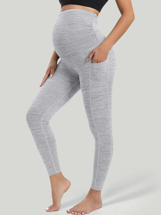 IUGA Supcream Buttery-soft Maternity Legging With Pockets-Gray