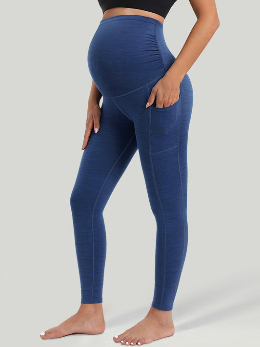 IUGA Supcream Buttery-soft Maternity Legging With Pockets-Navy
